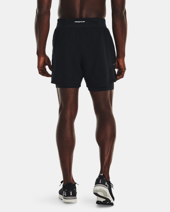 Men's UA Launch Elite 2-in-1 5'' Shorts in Black image number 1